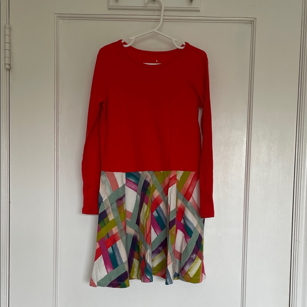 Tea Collection Red and Multicolor Kids Dress